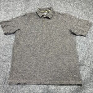 Pendleton Polo Shirt Mens L Gray Short Sleeve Wool Blend Western Casual